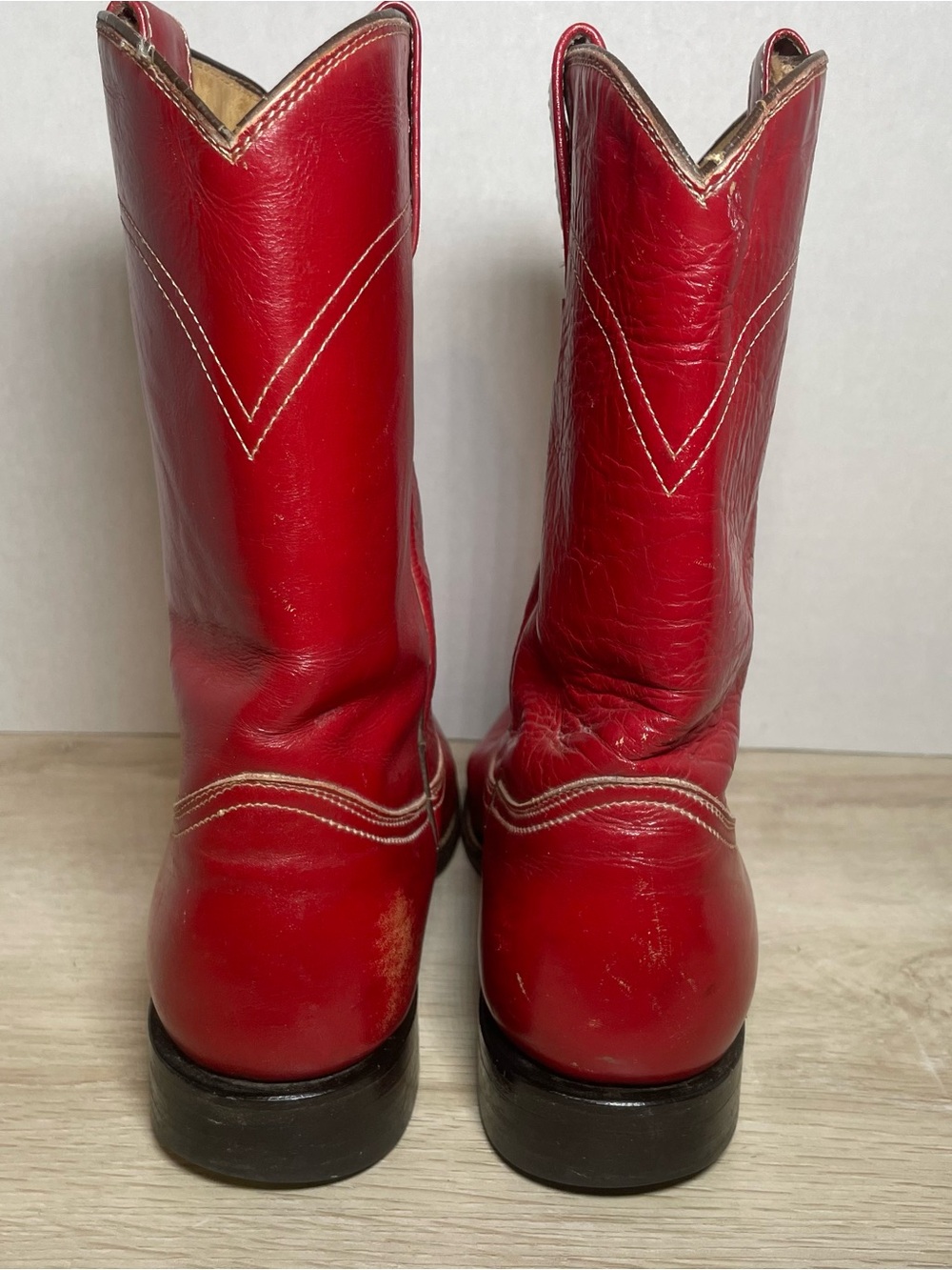 Vintage Red Leather Cowboy Boots - Roper Western Cowboy Ranch *read BELOW - Picture 3 of 16